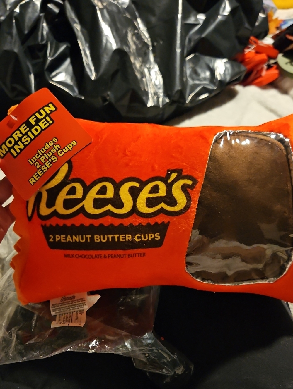 Reese's Plush 2 Peanut Butter Cups Pillow - Orange & Brown